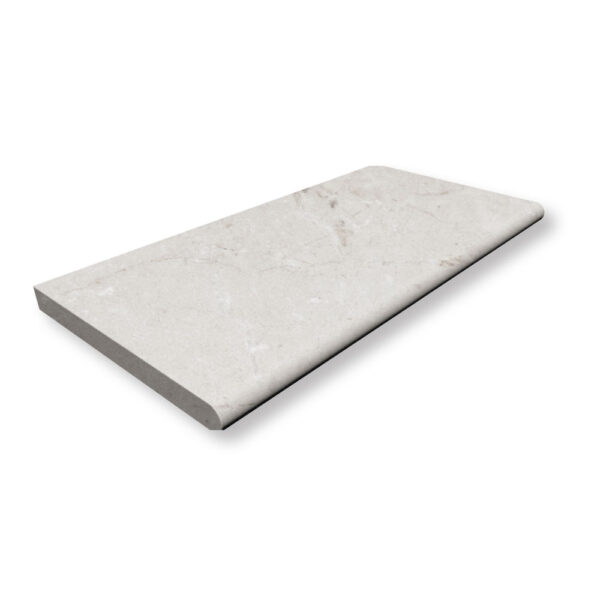 Cream Pearl Marble 1-1/4x12x24 Pool Coping Bullnose Edge