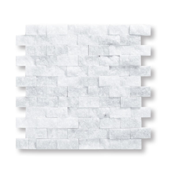 Glacier Marble 5/8x1x2 inch Split Face Mosaic