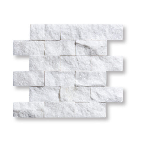 Glacier Marble 5/8x2x4 inch Split Face Mosaic