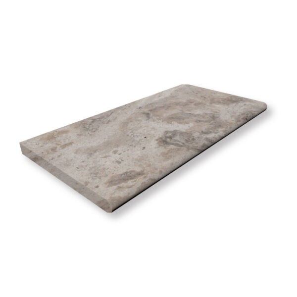 Alaska Travertine 1-1/4x12x24 Pool Coping Bullnose Edge