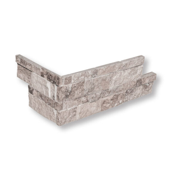 Alaska Travertine 5/8x6x12 inch Split Face Ledger Panel Corner