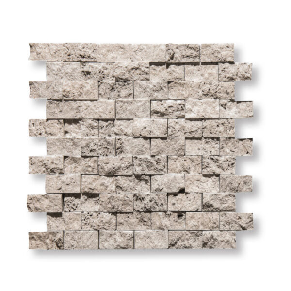 Alaska Travertine 5/8x1x2 inch Split Face Mosaic