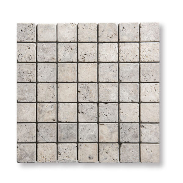 Alaska Travertine 3/8x2x2 inch Tumbled Pool Tile