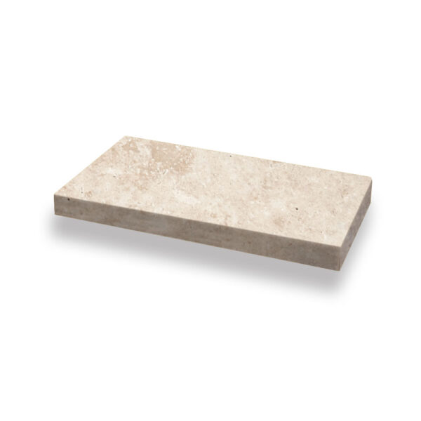 Ivory Premium Travertine 2x6x12 Tumbled Paver