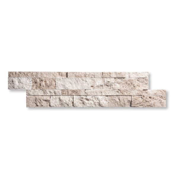 Ivory Premium Travertine 5/8x6x24 inch Split Face Ledger Panel