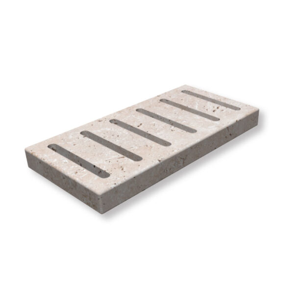 Ivory Premium Travertine Pool Coping 1-1/4x6x12 Deck Drain