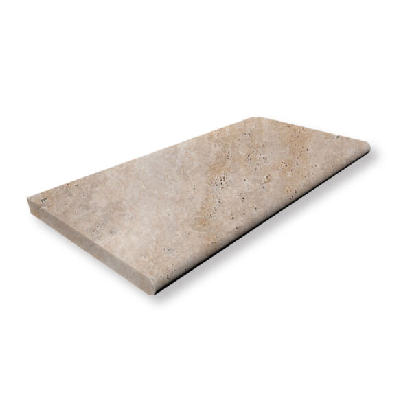 Romano Travertine 1-1/4x12x24 Pool Coping Bullnose Edge