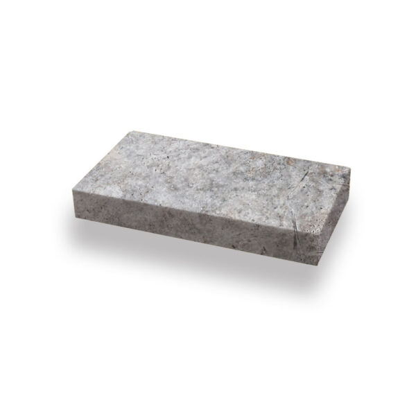 Silver Premium Travertine 2x4x8 Tumbled Paver