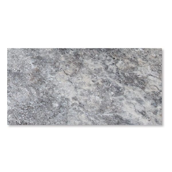 Silver Premium Travertine 1-1/4x12x24 Tumbled Paver